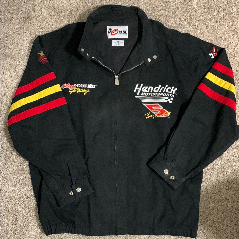 Chase Authentics Terry Labonte Hendricks Motorsports NASCAR Race Bomber Jacket